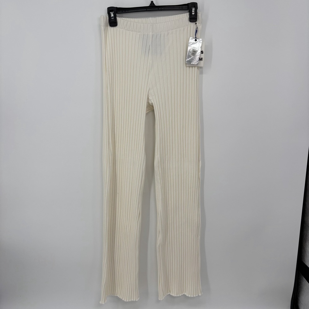 Simon‎ Miller Alder Ribbed Pants Women's Size XXS Cream White Stretchy NWT